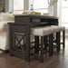 Liberty Heatherbrook Console Bar Table in Charcoal and Ash image