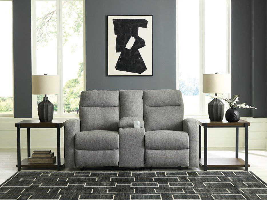Gauntlet Reclining Loveseat with Console