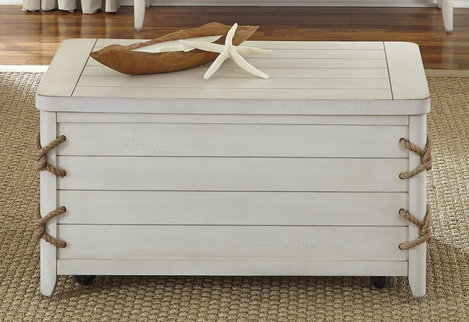 Dockside II Storage Trunk in White