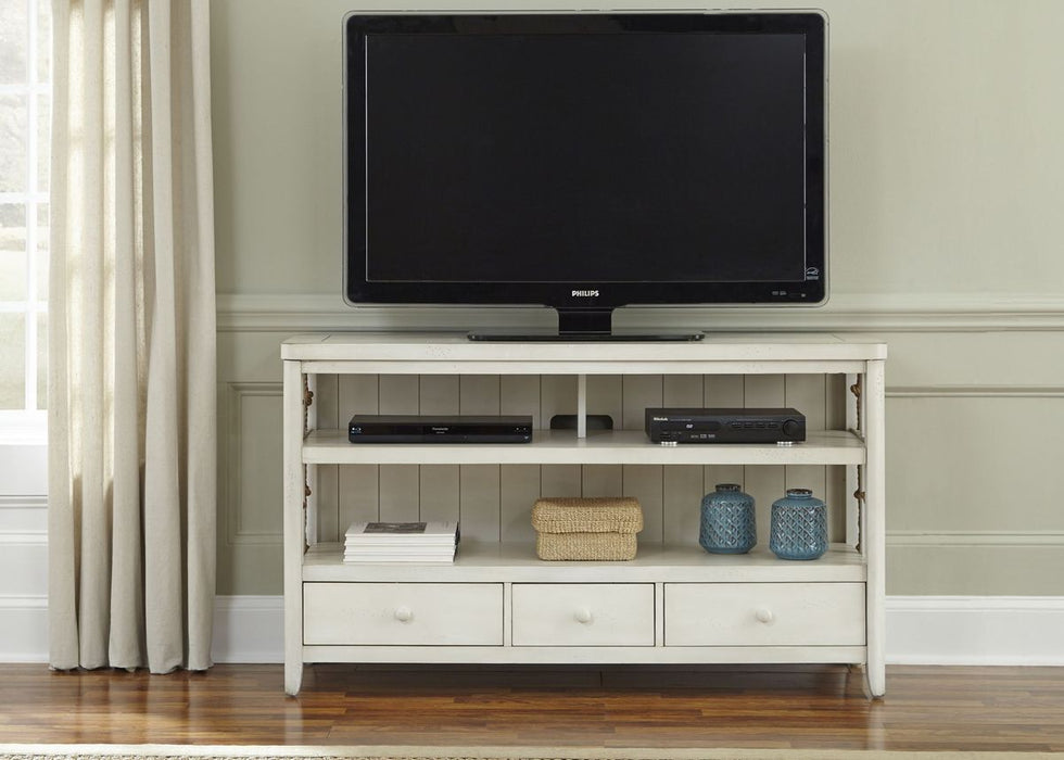 Dockside II Entertainment TV Console in White