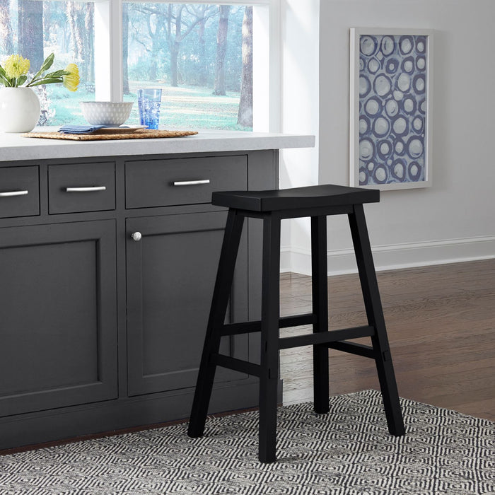 Liberty Furniture Creations II 30 Inch Sawhorse Barstool in Black (Set of 2) image