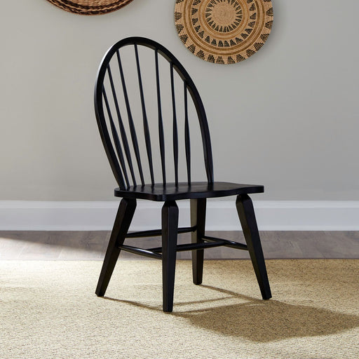 Liberty Furniture Hearthstone Windsor Back Side Chair in Black (Set of 2) image