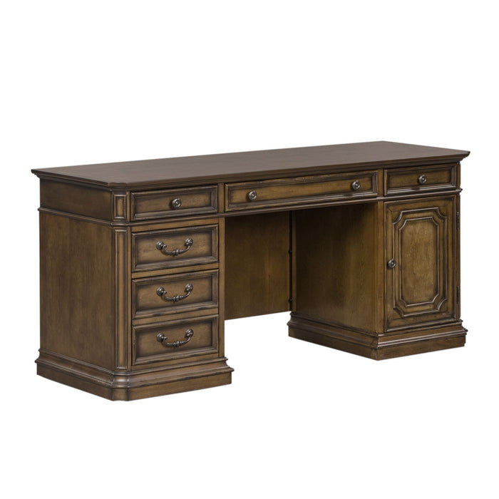 Amelia Jr Executive Credenza with Hutch in Antique Toffee