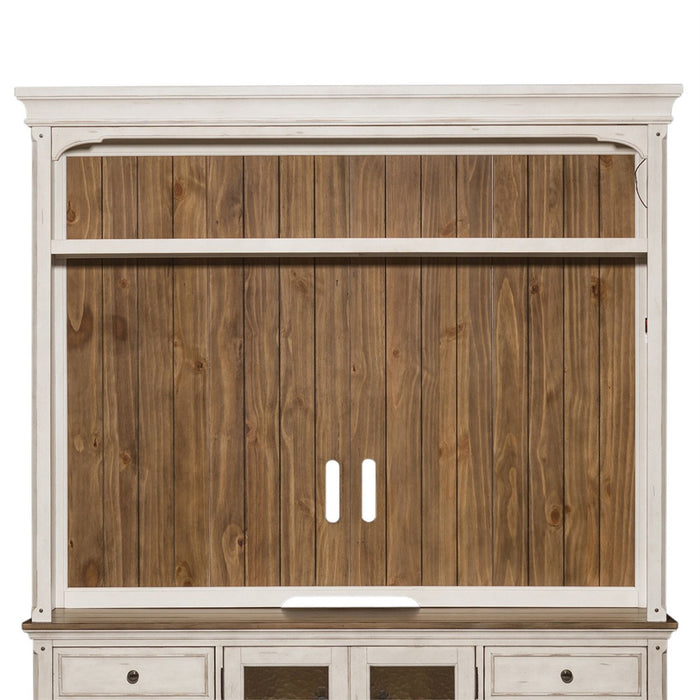 Liberty Morgan Creek 68" Entertainment Center with Piers in Antique White