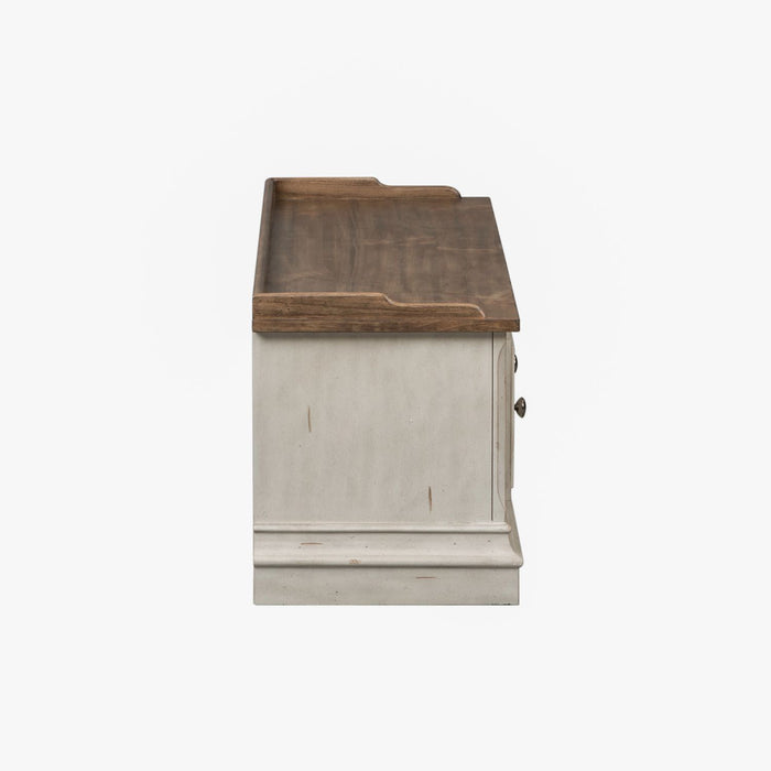 Morgan Creek Storage Hall Bench in Antique White