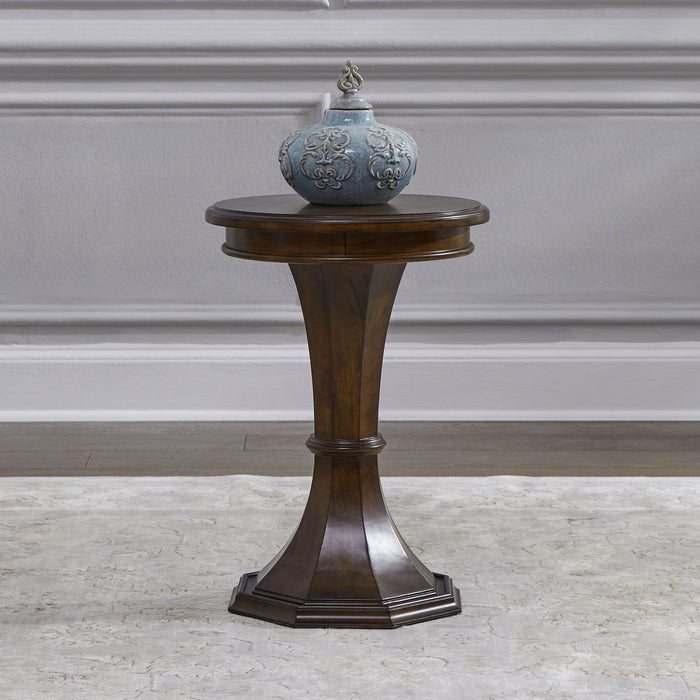 Liberty Furniture Arden Road Round Chairside Table in Satin Cherry image