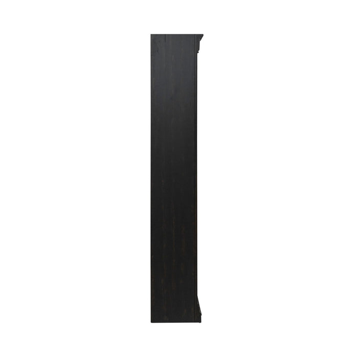 Meritage 2pc Bunching Bookcase in Aged Charcoal w/ Rub Thru/Caramel