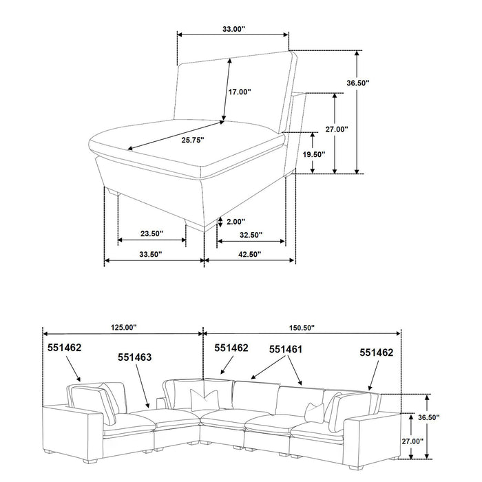 Lakeview Armless Chair