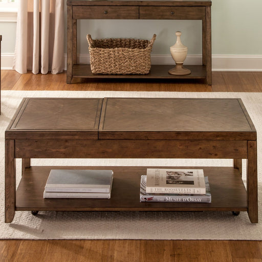 Liberty Furniture Mitchell Cocktail Table in Brown image