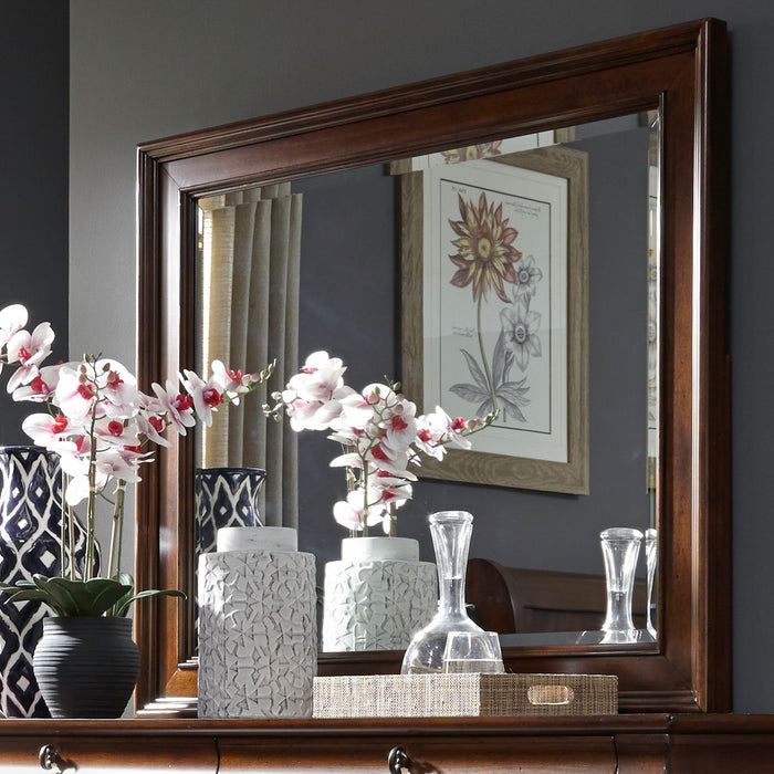 Liberty Furniture Rustic Traditions Landscape Mirror in Rustic Cherry image