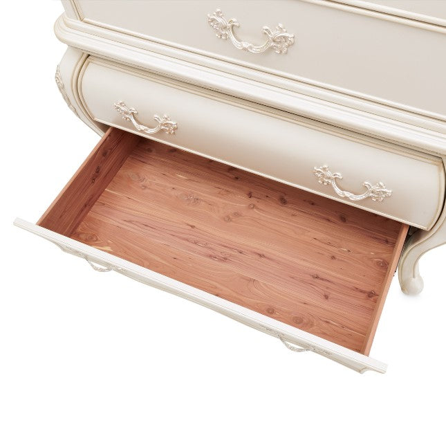 AICO Lavelle 6-Drawer Chest in Classic Pearl