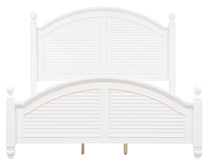 Summer House King Poster Bed in Oyster White