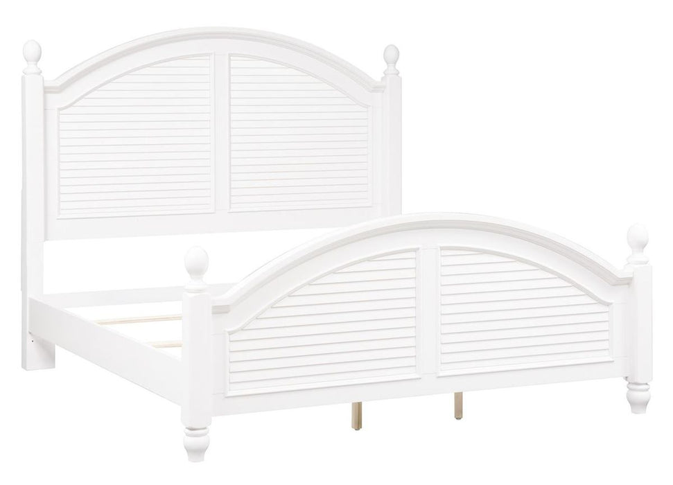 Summer House King Poster Bed in Oyster White