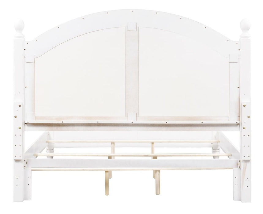 Summer House King Poster Bed in Oyster White