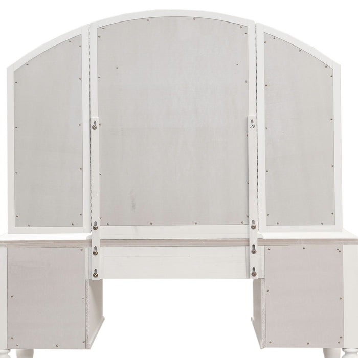 Summer House Vanity Mirror in Oyster White