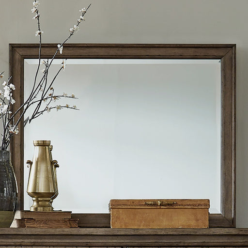 Liberty Furniture Americana Farmhouse Landscape Mirror in Dusty Taupe and Black image