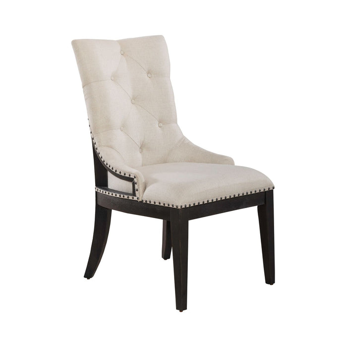 Americana Farmhouse Uph Shelter Side Chair (Set of 2) in Black