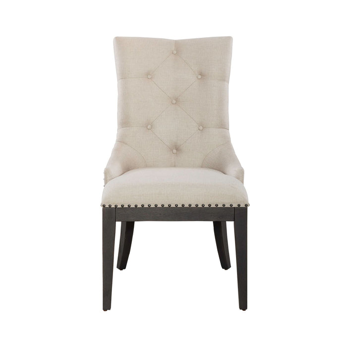 Americana Farmhouse Uph Shelter Side Chair (Set of 2) in Black