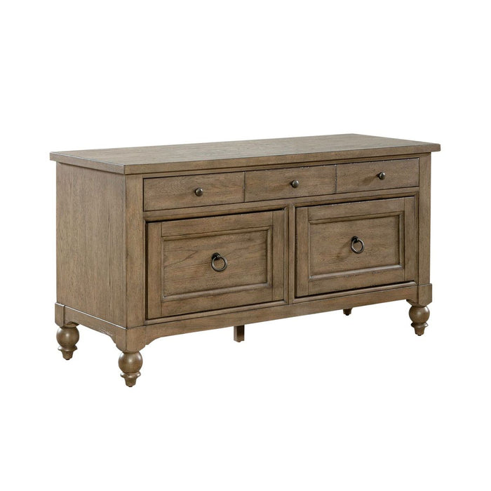 Americana Farmhouse 3pc Desk & Hutch in Dusty Taupe