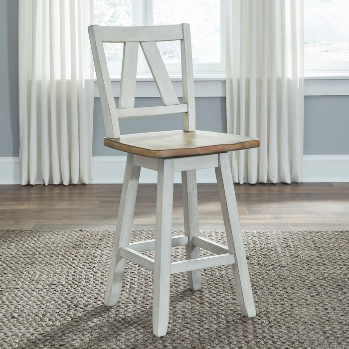 Lindsey Farm Counter Height Swivel Chair (RTA)