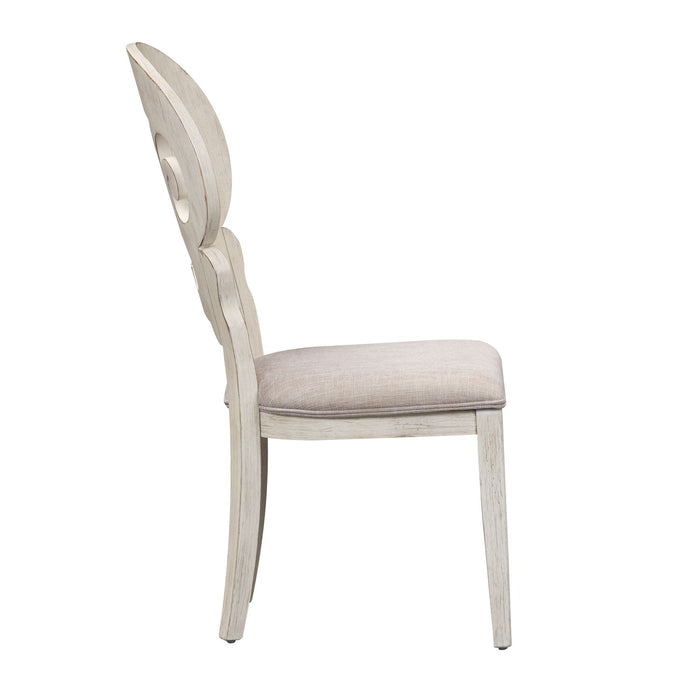 Farmhouse Reimagined Splat Back Side Chair (RTA) in Antique White (Set of 2)