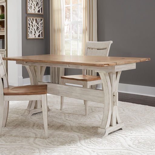 Liberty Farmhouse Reimagined Flip Lid Sofa Table in Antique White image