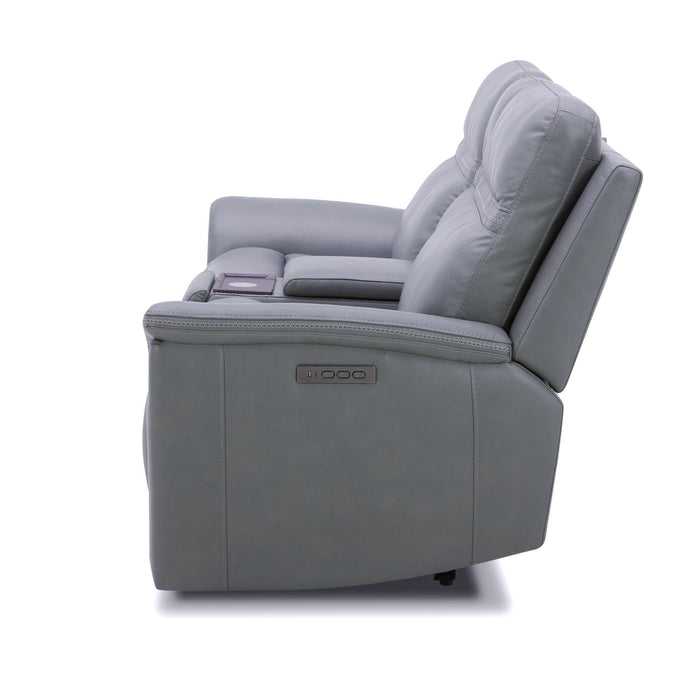 Cooper Loveseat w/Console P3 & ZG in Blue Gray