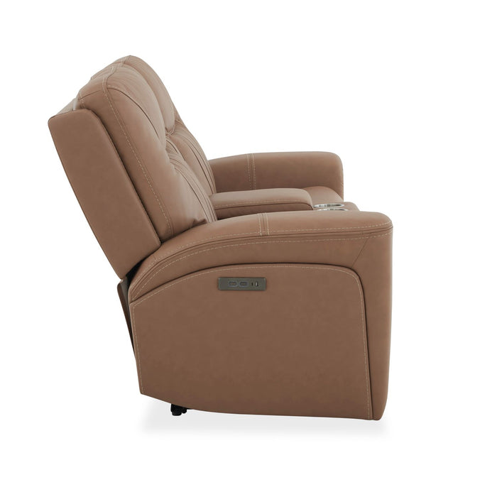 Bennett Loveseat with Console P2 & ZG in Butternut