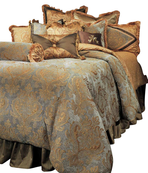 AICO Elizabeth13-pc King Comforter Set in Aqua image