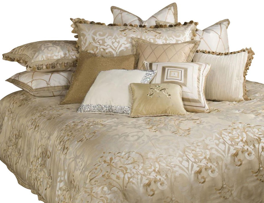 AICO Luxembourg 12-pc Queen Comforter Set in Cr√®me image