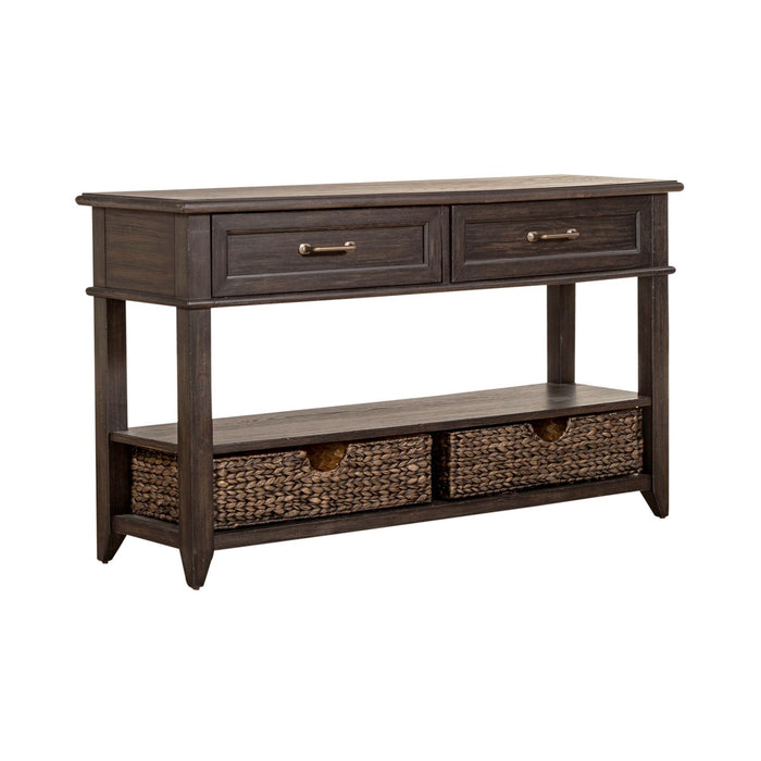 Mill Creek 2 Drawer Sofa Table in Peppercorn