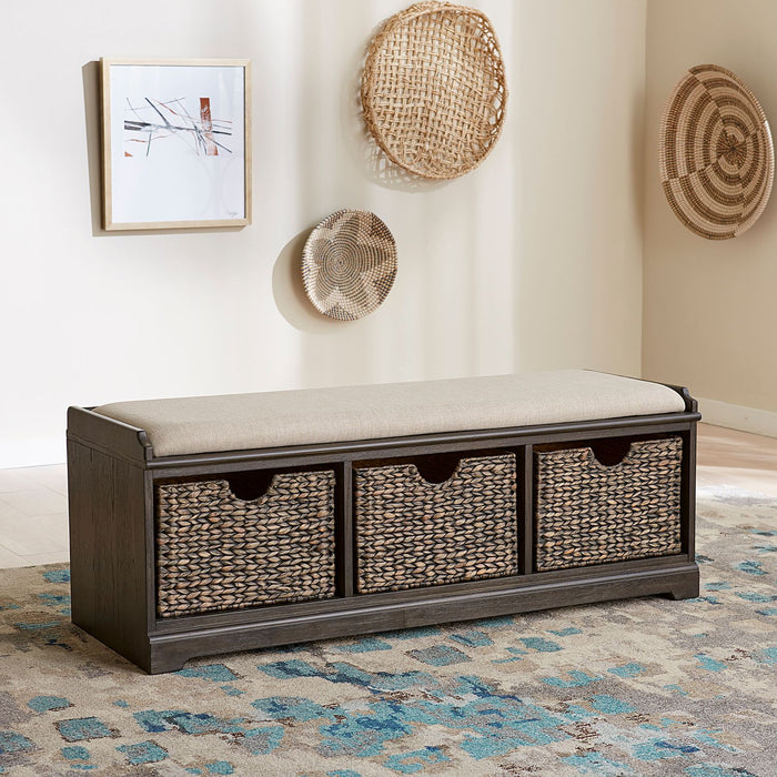 Liberty Furniture Mill Creek Wall Bench in Peppercorn image