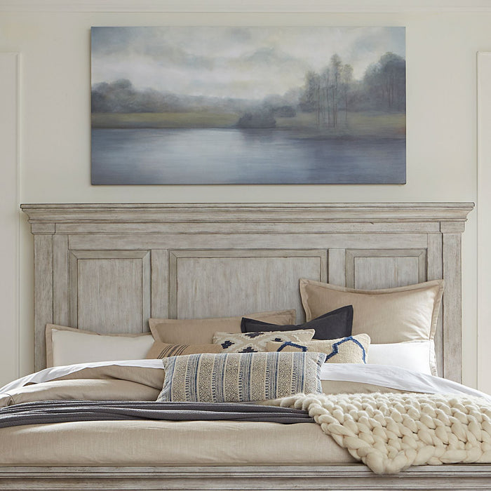 Liberty Furniture Heartland King Panel Bed in Antique White image