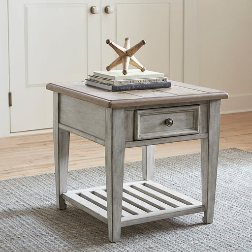 Liberty Heartland Drawer End Table in Antique White image