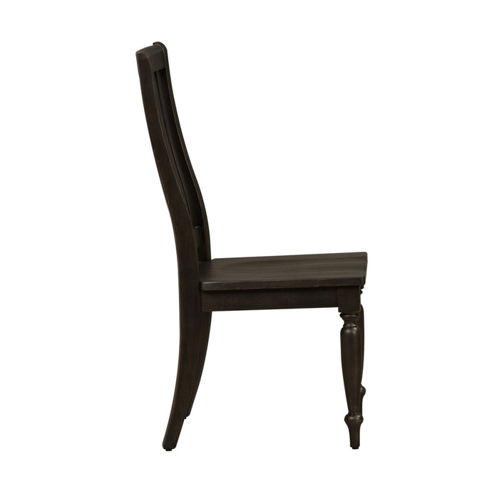 Harvest Home Slat Back Side Chair (RTA) in Chalkboard (Set of 2)