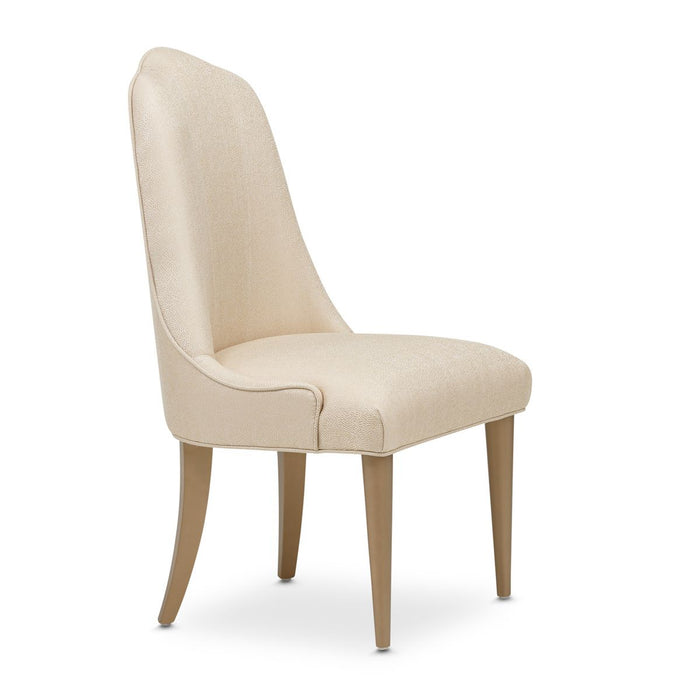 AICO Malibu Crest Side Chair in Crotch Mahogany (Set of 2)