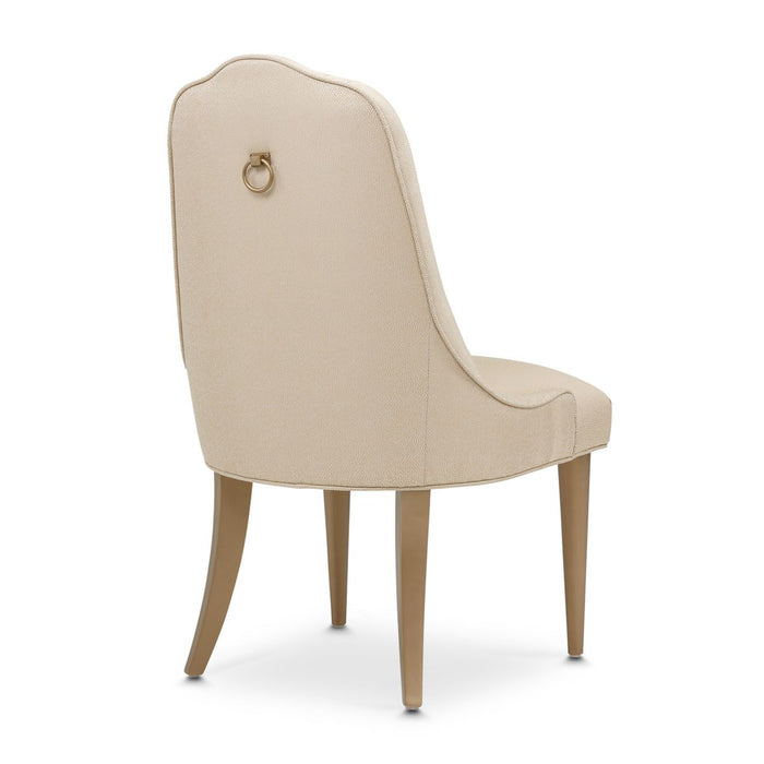 AICO Malibu Crest Side Chair in Crotch Mahogany (Set of 2)