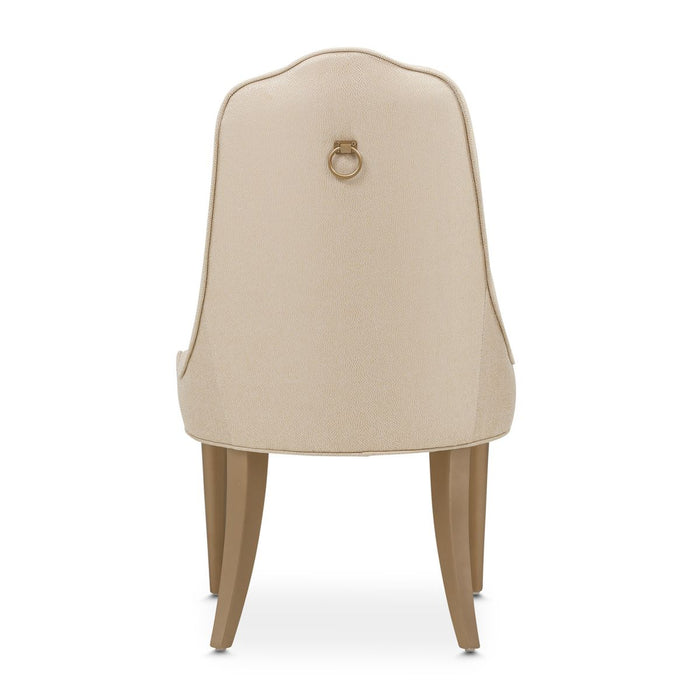 AICO Malibu Crest Side Chair in Crotch Mahogany (Set of 2)