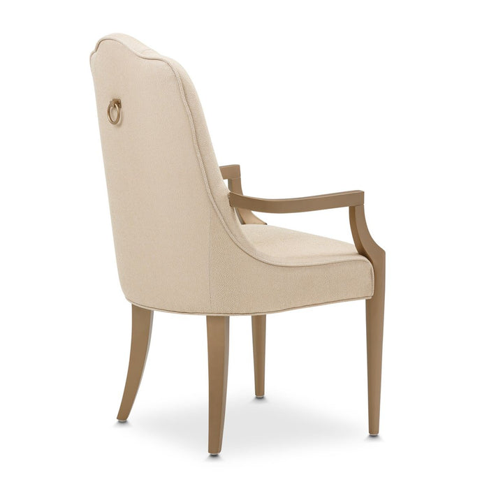 AICO Malibu Crest Arm Chair in Crotch Mahogany (Set of 2)
