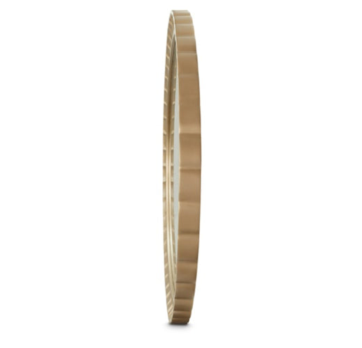 AICO Malibu Crest Oval Wall Mirror in Burnished Gold