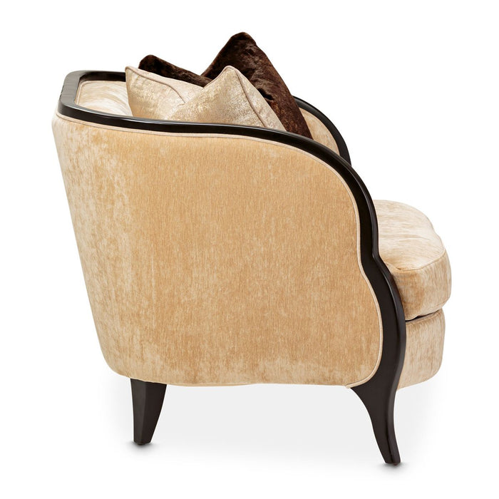 AICO Malibu Crest Chair & A Half in Dark Espresso