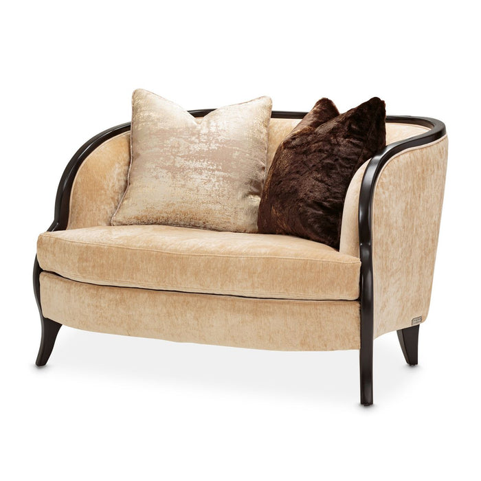 AICO Malibu Crest Chair & A Half in Dark Espresso