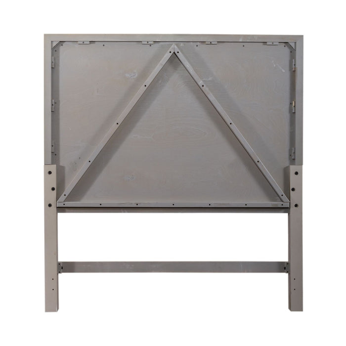 Belmar Queen Panel Bed in Washed Taupe and Silver Champagne