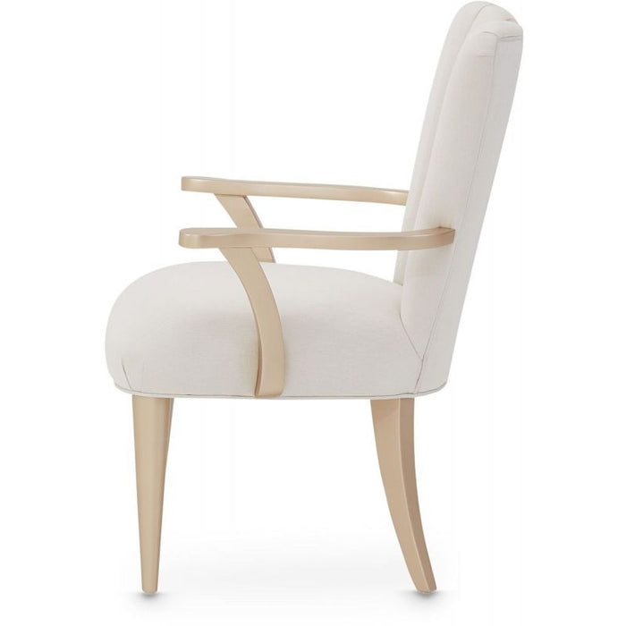 AICO La Rachelle Arm Chair in Medium Champagne (Set of 2)