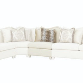 AICO Furniture Chamberi Armless Chair French Vanilla in Classic Pearl image