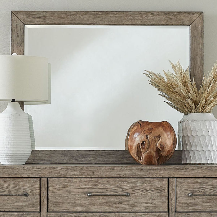 Skyview Lodge Landscape Mirror in Cobblestone
