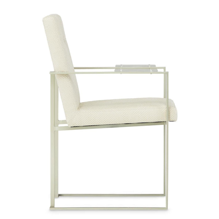 AICO Laguna Ridge Arm Chair (Set of 2) in Brushed Silver