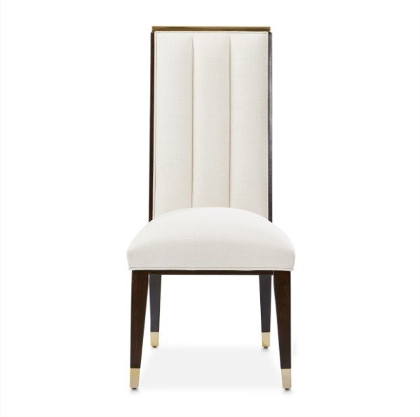 AICO Belmont Place Side Chair (Set of 2) in Espresso