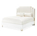 AICO Furniture Palm Gate King Upholstered Platform Bed in Cloud White image