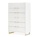 AICO Furniture Palm Gate 6 Drawer Chest in Cloud White image